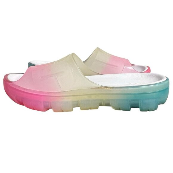 UGG JELLA CLEAR WATERCOLORS SLIDE - WOMEN'S SIZE 10 - (1139750) - RAINBOW - Picture 6 of 10